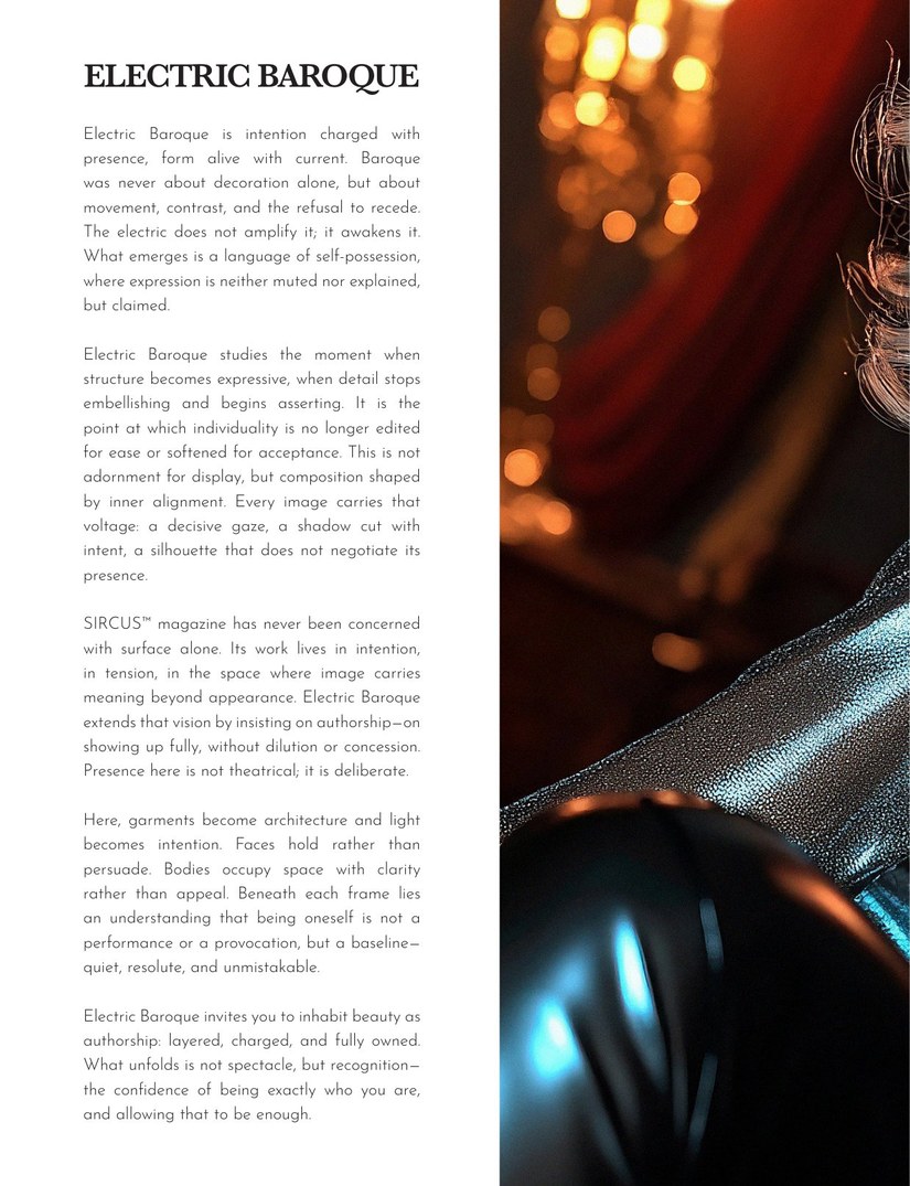 Issue 15 page 4: the Electric Baroque opening essay