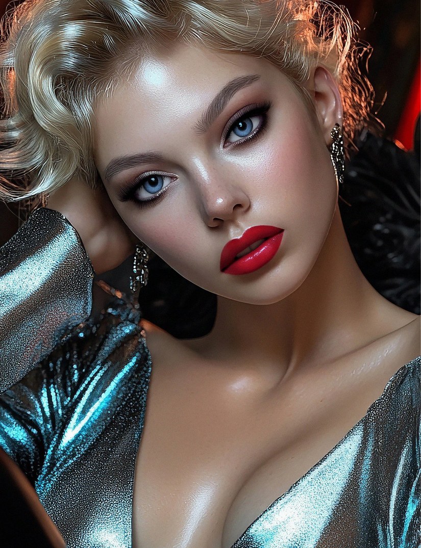 Issue 15 page 5: Natalia in silver lamé